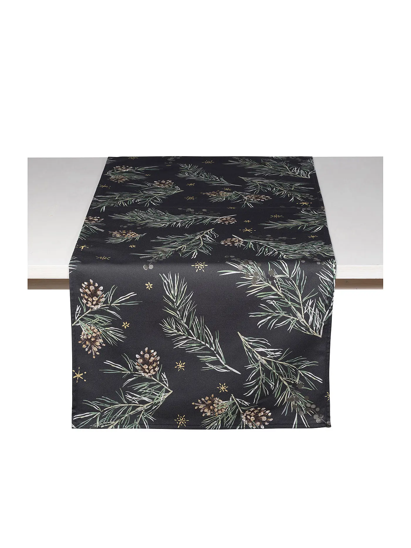 PICHLER | Weihnachts Tischläufer 45x120cm Pinecones Anthrazit | 